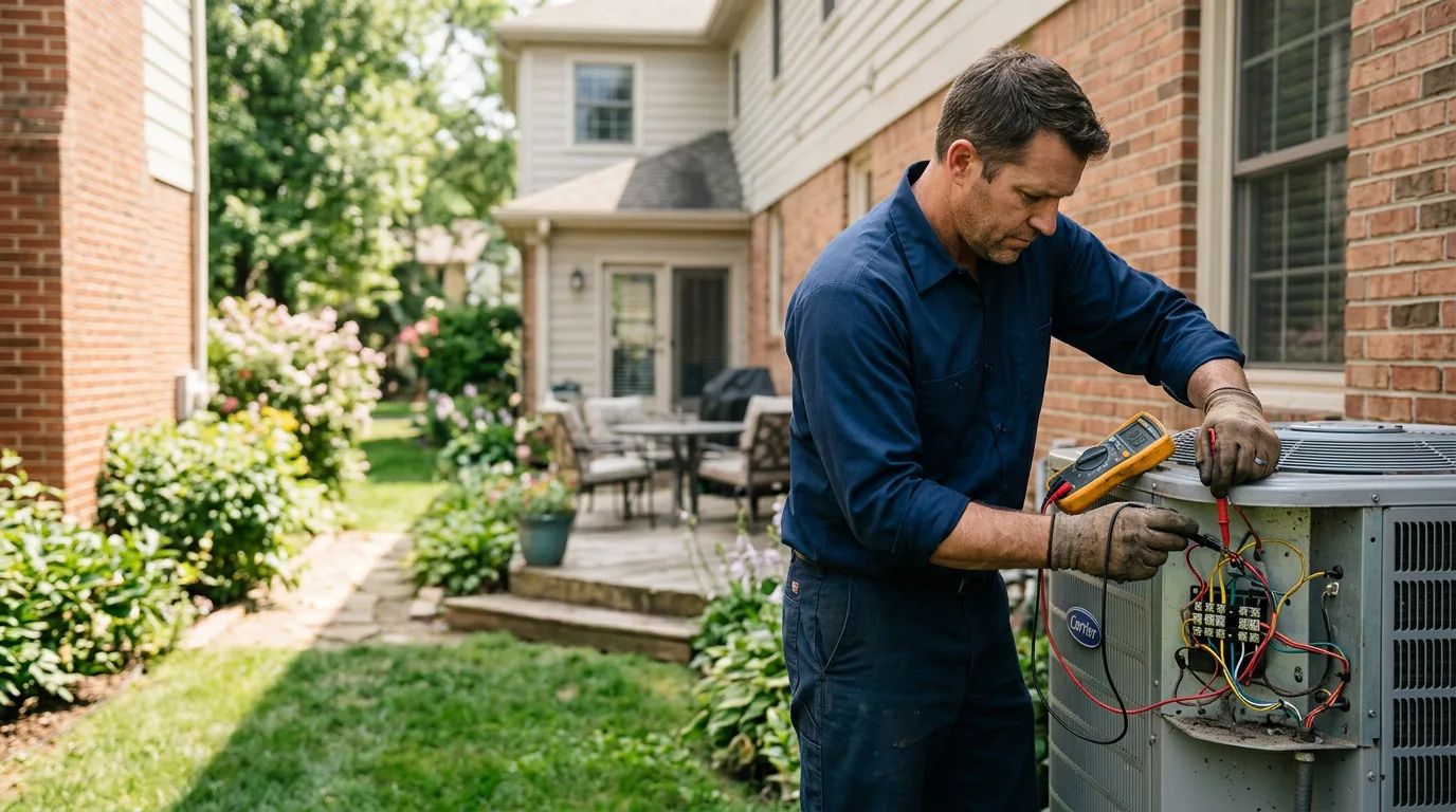 HVAC technician working near Lucerne, CA